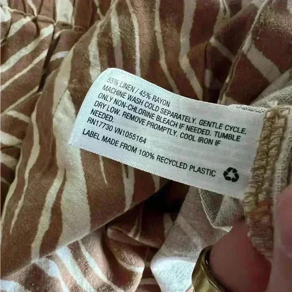 Target Women‘s High-rise Linen Pull-on Shorts A new day Zebra Striped Summer - Picture 9 of 9